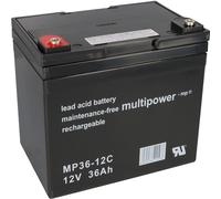Multipower AGM BLEI AKKU 12V 36Ah kompatibel 48V GREENSAVER SP38-12 38Ah 6-DM-36 33Ah 20HR - 1322