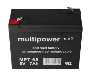 Multipower MP7-6S, WP7-6S Akku Blei PB 6Volt 7Ah - schwarz 4020634905706