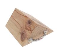 MUSISALY Radkeil aus Robustem Holz mit Metallverstärkung Anhänger und Wohnmobil Unterlegkeil Rutschfester Radstabilisator für Lkw und Motorradanhänger Kompakt (20x16x9 Cm)