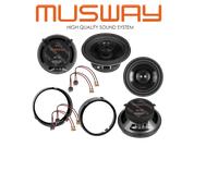 Musway 12cm Lautsprecher für Mercedes W124 Coupe vorne und hinten