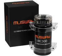 MUSWAY Powercap 0,5 Farad Car Hifi KFZ AUTO Puffer Kondensator 12V + Verteiler