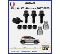 Muttern Diebstahschutzsystem für Räder Schwarz Citroën C3 Aircross 2017-2025 (4