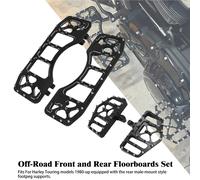 MX Fahrer Beifahrer Schwarz Trittbretter Für Harley Softail 86-17 Touring 86-25