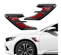 MXYUANHANG 2 Stück Kotflügel Deko Aufkleber für Porsche Panamera 2010～2013, Lufteinlass Blende Seitenwand Dekoration Geschmiedete Carbon Textur,Black