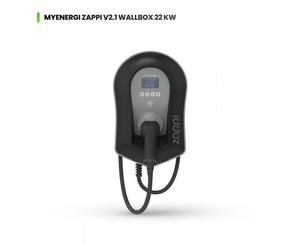 myenergi zappi V2.1 Wallbox 22 kW inkl. 6,5m Typ-2 Kabel, PV-Überschussladen – Schwarz (0% MwSt. nach §12 Abs. 3 UStG)
