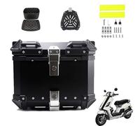 MYJDML Motorrad-Topcase für Vespa GTS GTV 250 300, Haltbar Motorcycle Suitcase Wasserdicht Motorrad Heckkasten Motorrad Tail Box Tragbares Motorrad Heckbox Koffer,36L-Black