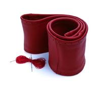myshopx Lenkradhülle Lenkradbezug ROT Lenkradschoner Echt Leder Ø 37-39cm/ 9,5cm