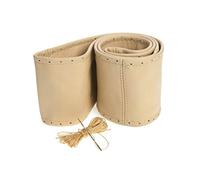 myshopx Lenkradschoner Lenkradhülle Lenkradbezug Echt Leder Farbe BEIGE Ø 37-39cm/ 10,5cm