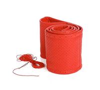 myshopx Lenkradschoner Lenkradhülle Lenkradbezug Echt Leder Farbe ROT PERFORIERT Ø 39-41cm/ 9,5cm