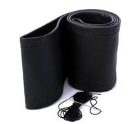 myshopx Lenkradschoner Lenkradhülle Lenkradbezug Echt Leder Farbe SCHWARZ Ø 39-41cm/ 9,5cm