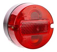 MZA-Fahrzeugelektrik Rücklicht rund komplett, Ø100mm, mit Kennzeichenbeleuchtung - Simson S50, KR51/2 Schwalbe