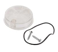 Set Lichtaustritt hinten, Blinkerkappe Durchmesser 80 mm, weiß, inkl. Gummidichtring + Schrauben Simson MZ