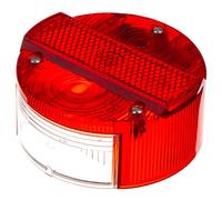 MZA Rücklichtkappe rund, rot, Ø120mm mit KZB - Simson S50, S51, S70, S53, S83, KR51/2 Schwalbe, SR50, SR80