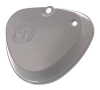 MZA Seitendeckel eckig, links, grundiert, mit""Wirbel-Logo"" - Simson S50, S51, S70