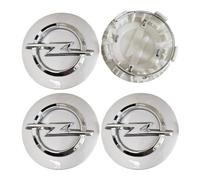 Nabendeckel 54mm für Opel Astra J,Radnabenabdeckung Set ABS Kunststoff Aluminium Nabenkappen für Felgen Radnaben Felgendeckel Felgenkappen,Silver