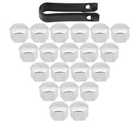 Nabenschraubenabdeckung, 20 Stück 17 Mm Autoreifen Radnabenabdeckungen Radmutter Bolzen Schraubenabdeckung Schutzkappe Silber Universal