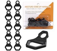 NACETURE Motorrad-Spannanker, robuster Edelstahl, 10 Stück, Dirt-Bike-Spanngurt-Ringe, Zubehör für LKW, Wohnmobil, Anhänger, LKW, Bettspannanker (klein, schwarz)