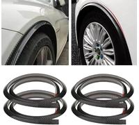 NANNANQIPEI 4 Stück 1,5m Mudguards für VW T6.1 Transporter/Caravelle 8 Sitze 2019-2022, Auto Rad Fender Verlängerung Formung Flares Autos Reifen Augenbrauen,Carbon Fiber