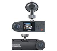 NavGear Dash Cam 360: Full-HD-Dashcam mit 2 Kameras für 360°-Panorama-Sicht, G-Sensor (Dashcam Mit Akku)