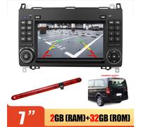 Navi 7"Autoradio GPS mit Rückfahrkamera Bremsleuchte Für Mercedes Benz Vito W447