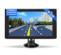 Navi für wohnmobile 9 Zoll,LKW navigationsgeräte GPS Auto Echtzeit-Verkehr mit HD Display und Sprachsteuerung Europa-Karte für Langstrecke,navigationsgeräte für Auto Stadtfahrten und Reisen