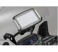 SW MOTECH Navihalterung an Rohr 10/12 mm Durchmesser Navi Halter Quick Lock, Farbe: Schwarz, Größe: für TomTom, Garmin für TomTom, Garmin Schwarz