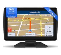 Navigationsgeräte für Auto,7 Zoll, mit Echtzeit-Verkehrsinformationen | lkw navigationsgeräte-GPS mit HD-Display und Sprachsteuerung,europäische Karten,geeignet für PKWs,Wohnmobile und LKWs