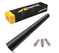 Navitec24 AutoAntenne 10cm länge Radio 16V STAB PKW KFZ Adapter FM kompatibel mit Audi BMW Chevrolet Citroen FIAT Ford VW Seat Skoda Opel Corsa Renault CLIO Twingo (10cm)