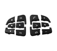 NbgrvB 1 Paar Auto-Lenkradschalter-Tastenabdeckungen für A//CLA/CLS/GLA/GLE/GLS/SL/für SLC/SLK-Klasse W176 W166 C117 X156 R172 R231, schwarzer Kunststoff
