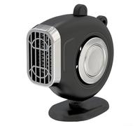 NbgrvB 12V 150W Auto Heizlüfter Tragbar Elektrisch Warmluftgebläse Entfroster Defogger für Windschutzscheibe Camping für wohnmobil Schwarz(12V Black)
