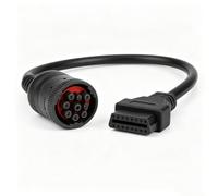 NbgrvB J1939 9 Pin auf OBD2 Adapterkabel für Schwerlast-Lkw - Professionelles Diagnosewerkzeug Stecker J1962 16Pin Stecker Buchse Verlängerung für Ford