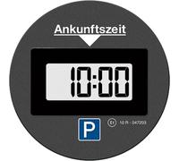 Park Lite | Parkscheibe elektrisch mit Zulassung vom Kraftfahrt-Bundesamt | Parkuhr Auto mit automatischer Aktivierung I Digitale Parkscheibe geeignet für alle Automarken I Runde Parkuhr, schwarz