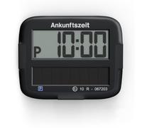 Needit Park Micro Solar elektronische Parkscheibe [NEUES Modell 2025] I unendlich Energie, Null Batteriewechsel | einzige Parkscheibe in Deutschland mit integriertem wiederaufladbarem Akku | schwarz