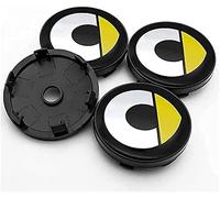 Nemeae Nabendeckel 4 STÜCKE 60mm für Smart Fortwo Forfour 450 451 454 453 Car Rad Center Hub Cap Auto Styling Felgen Abdeckung Badge Emblem Aufkleber Radnabenkappen,B2
