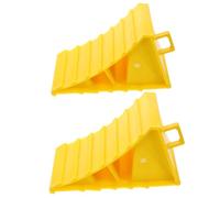 NESTINGHO Holz Radkeile 2 Stück mit Anti Rutsch Funktion Tragbare Unterlegkeile für Pkw Anhänger und Garage Kompaktes Design zur Einfachen Aufbewahrung