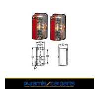 Jokon Umrißleuchte mit Sockel, rot/weiß