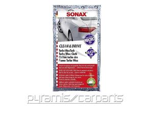 NEU 1x SONAX 414200 Clean&Drive TurboWaxReinigungstuch Außen 18x26cm(€3,95/EH)