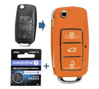 NEU Klapp Schlüssel Gehäuse für VW SEAT SKODA HAA Rohling Fernbedienung ORANGE