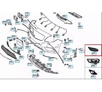 NEU MERCEDES-BENZ CLA C117 KÜHLERGRILL BEZEL VORNE LINKS A1178850322 ORIGINAL