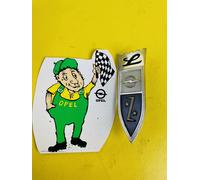 NEU + ORIGINAL Opel Rekord A Coupe 4+6 Zylinder Emblem Kotflügel L Krone