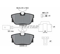 NEU - TEXTAR 2344605 Bremsbelagsatz, Scheibenbremse für FORD SEAT VW