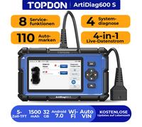 TOPDON AD600S Profi KFZ OBD2 Diagnosegerät 4 System 8 Services TPMS WIFI deutsch
