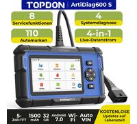 TOPDON AD600S Profi KFZ OBD2 Diagnosegerät 4 System 8 Services TPMS WIFI deutsch