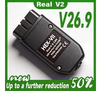 NEUER HEX V2 OBD2 Diagnosescanner VCDSV26.9 Mehrsprachig für VW Audi Skoda Seat VCDS-V2 VAG COM von 1996-2024