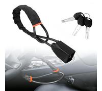 Neuytiky Lenkradkralle Lenkradschloss für Auto Wegfahrsperre Auto Kralle als Wegfahrsperre ESR ELV Lenkradschloss 3 Schlüssel Auto SUV Wohnmobil (Schwarz und Orange)