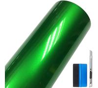 NewL Premium Candy Gloss Metallic Autofolie selbstklebend DIY Autoaufkleber mit Air-Release-Technologie für Innen- und Außendekoration (Grün, 30cm x 150cm)
