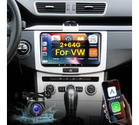 NHOPEEW 2+64G Android 13 Autoradio für VW Passat b6/b7 Golf Polo Seat Touran Sharan Skoda Caddy Fabia Octavia mit Carplay&Android Auto - 9 Zoll Radio Unterstützung WiFi GPS SWC + Rückfahrkamera&Mic