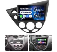 NHOPEEW 4+64G Autoradio für Ford Focus 1998-2004 - 9 Zoll Android Autoradio mit Drahtlos Carplay und Android Auto - Mirror Link 32EQ DSP Split-Screen + Rückfahrkamera & Mikrofon