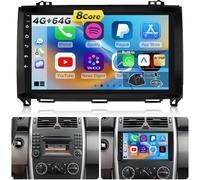 NHOPEEW 4+64G Autoradio für Mercedes Benz A/B/V Class W169 B200 W639 Vito Viano Sprinter - 9 Zoll Android Autoradio mit Drahtlos Carplay und Android Auto - DSP Split-Screen + Rückfahrkamera & Mikrofon