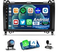 NHOPPEW 2+64G Android 15 Autoradio für Mercedes Benz Clase A/B/V W169 B200 | W639 W245 Vito Viano Sprinter Autoradio,CarPlay und Android Auto, GPS, WLAN, Mirror Link, Split-Screen, SWC,EQ, FM/RDS